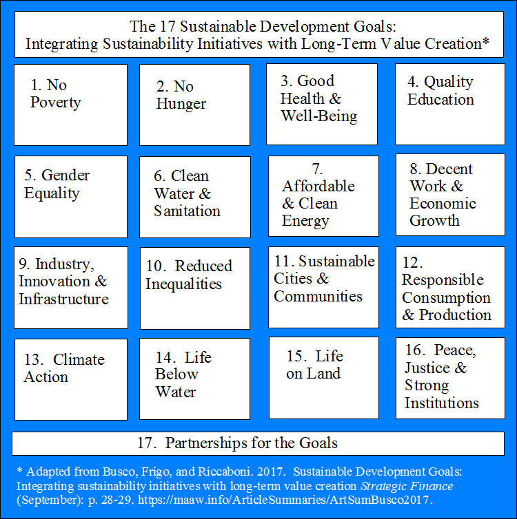 The 17 Sustainable Development Goals