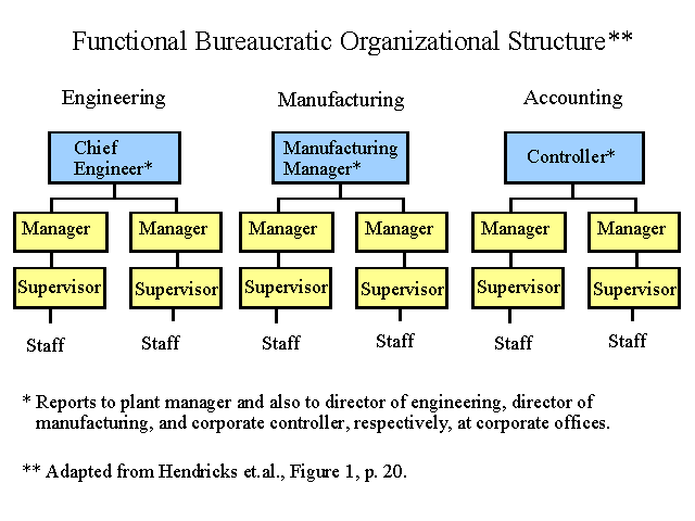 Functional Bureaucratic Organizational Structure