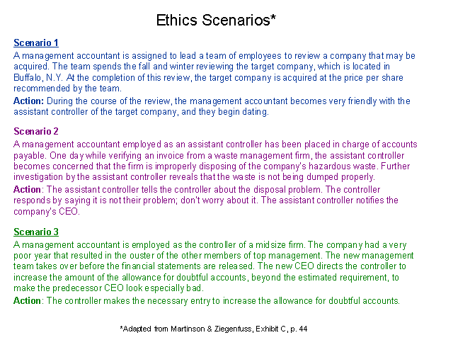 Ethics Scenarios