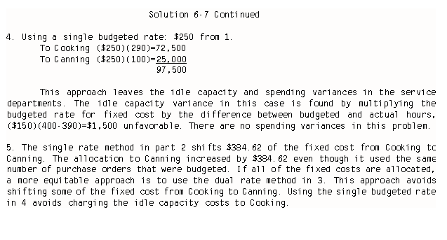Solution Problem 6-7 Continued