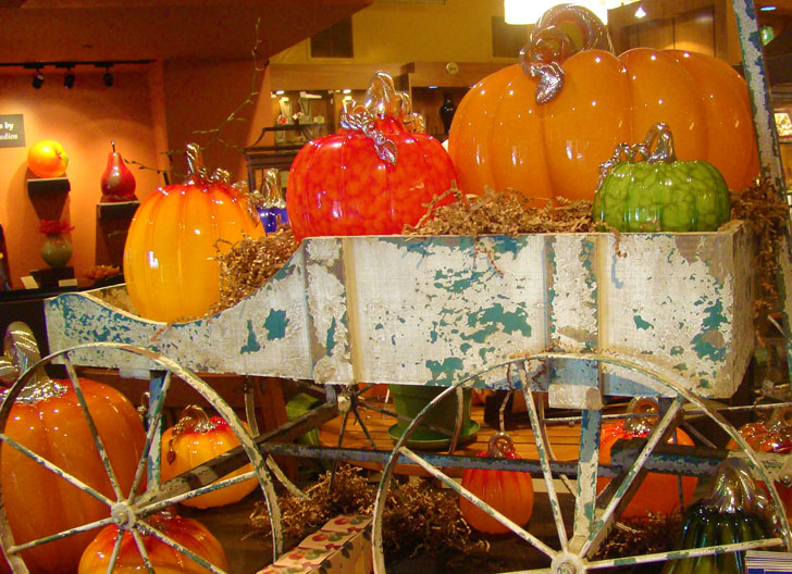 Atlanta Botanical Garden Pumpkins in a Wagon