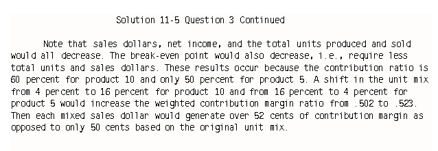 Solution 11-5 Question 3 Continued