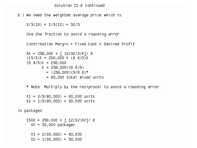 Solution 11-9 Continued